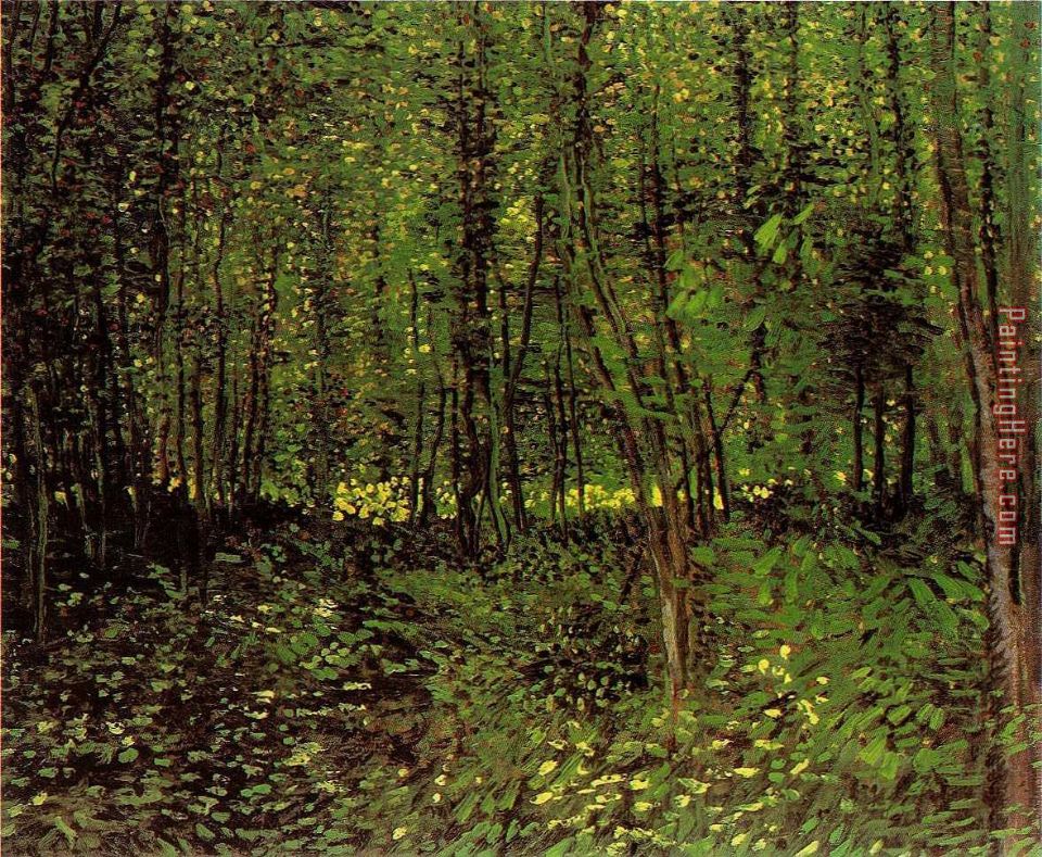 Trees And Undergrowth painting - Vincent van Gogh Trees And Undergrowth art painting
